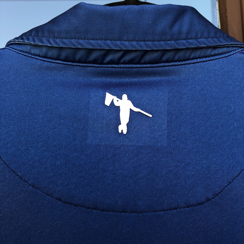 AndersonOrd Navy White Fade Performance Golf Polo M - Picture 9 of 13